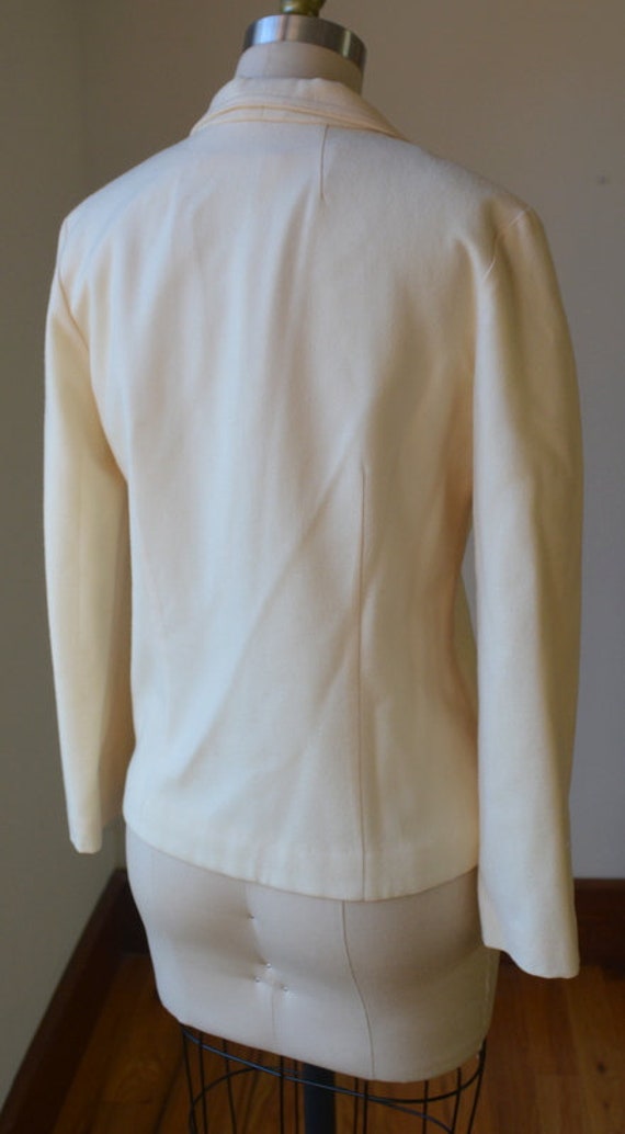 1980's Cropped Fitted Ivory/off white Basic Essen… - image 8