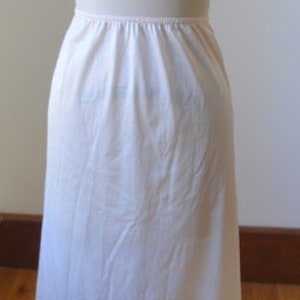 NWT Vintage Beige/Nude/PInk Nylon Skirt Slip Size XXL By Liza Lawrence, New Old Stock Vintage Lace Skirt Slip Size XXL image 2