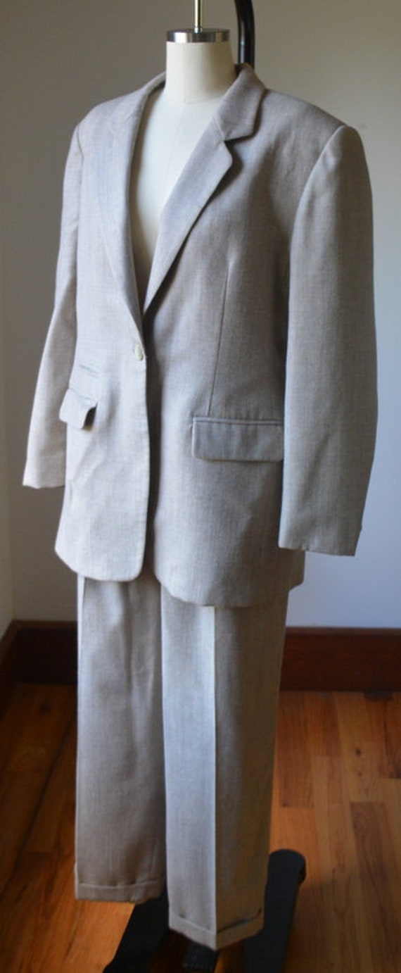 1990's Wool Pants Suit By Jones NY Women's Size 1… - image 5