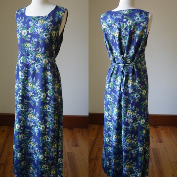 Vintage April Cornell Floral Farm Dress Size Mediu
