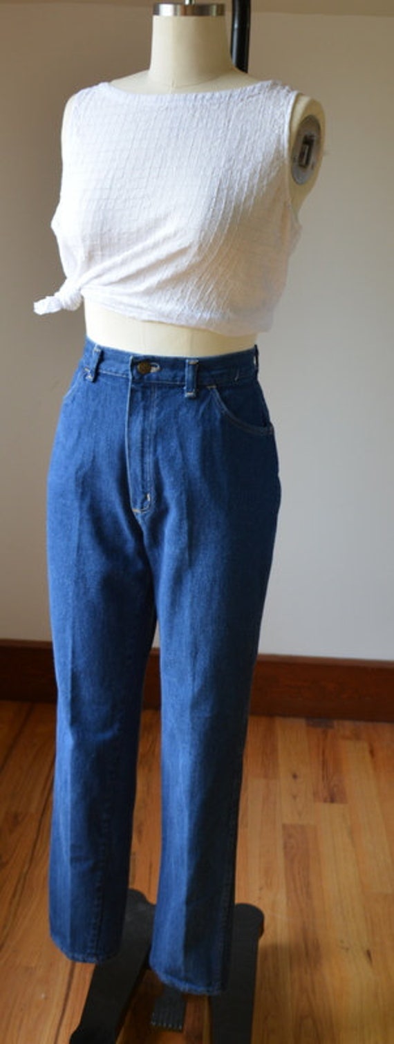 1980's Vintage Women's Denim Jeans By Rustler 27/… - image 2