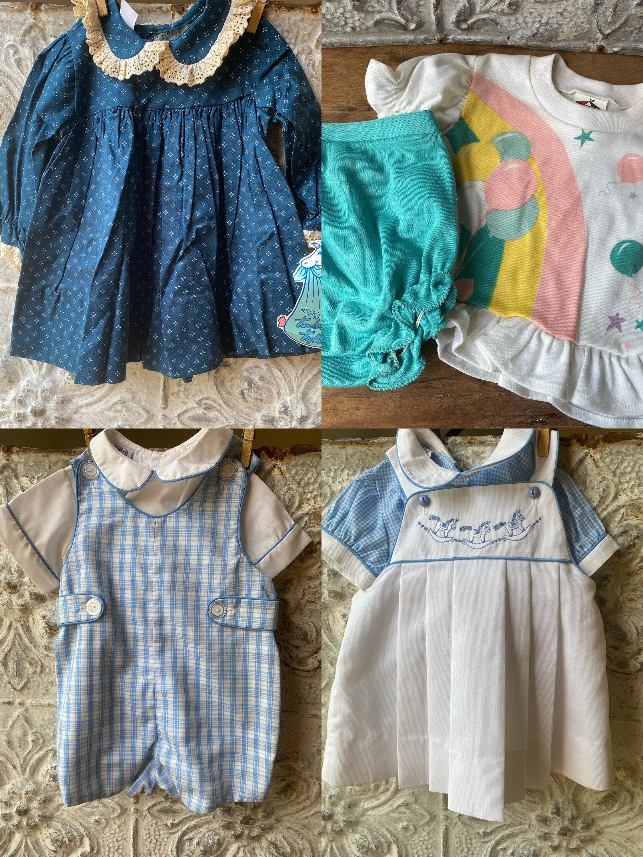 1980s New Old Stock Nine Piece Collection of 12 18 Month Toddler