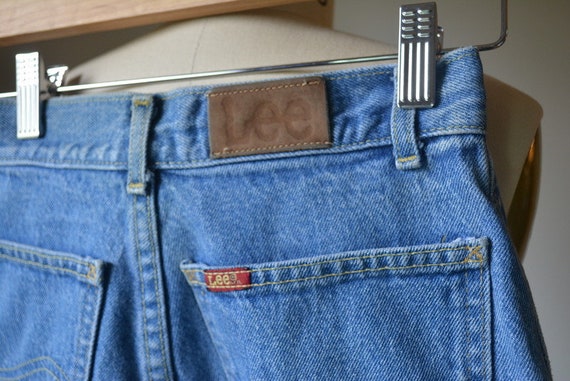 80’s High Waist Pleated Denim Jeans By Lee Waist … - image 9