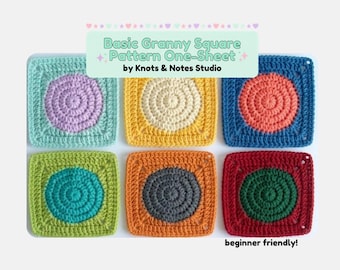 Basic Circle Granny Square Pattern One-Sheet PDF