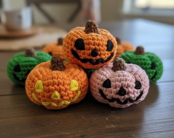 Mini Jack-o'-Lantern Crochet Pattern | Amigurumi Pumpkin Pattern