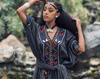 Handmade Ethiopian Cotton Kemis – Traditional Habesha Dress