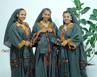 Handmade Ethiopian Cotton Kemis – Traditional Habesha Dress