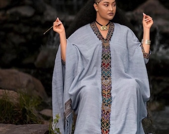 Handmade Ethiopian Cotton Kemis – Traditional Habesha Dress