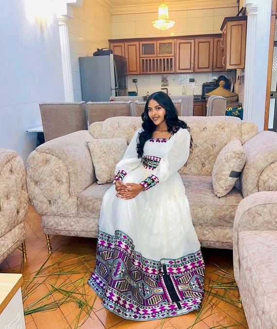 habesha fashion dress Shimmering Elegance Habesha Dress Mesmerizing Habesha Kemis Ethiopian Style XXL
