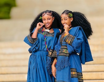 Handmade Ethiopian Cotton Kemis – Traditional Habesha Dress