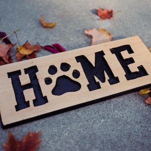 Home Sign - Dog Paw - Horizontal