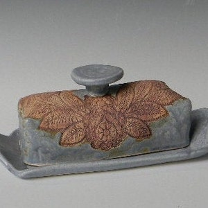 Rose Lace Impressed Butter Dish image 1