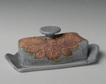 Rose Lace Impressed Butter Dish