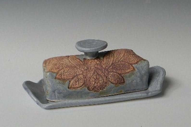 Rose Lace Impressed Butter Dish image 1