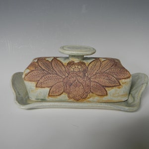 Rose Lace Impressed Butter Dish image 6