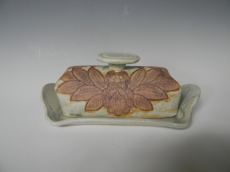 Rose Lace Impressed Butter Dish image 6