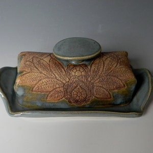 Rose Lace Impressed Butter Dish image 3