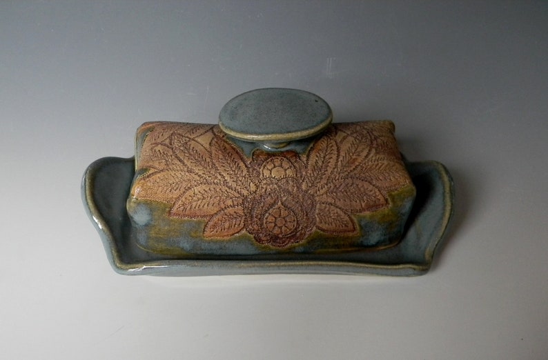 Rose Lace Impressed Butter Dish image 3