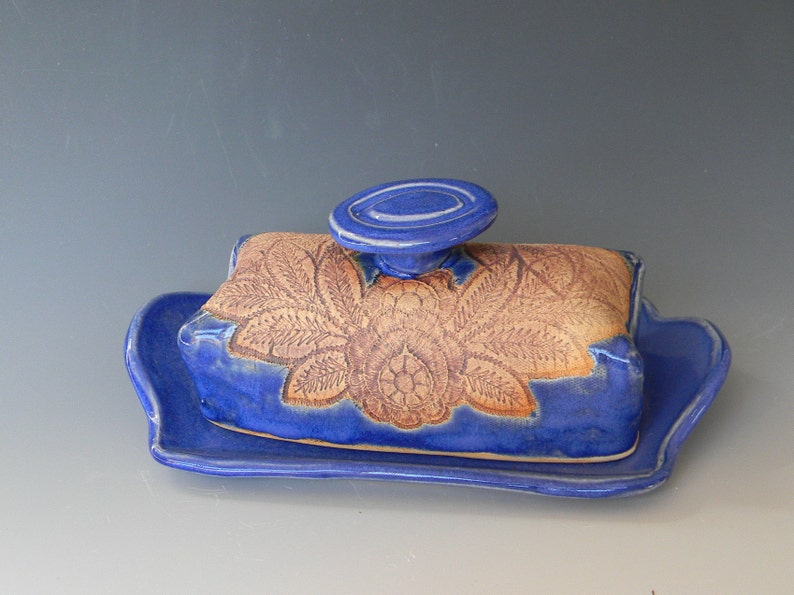 Rose Lace Impressed Butter Dish image 5