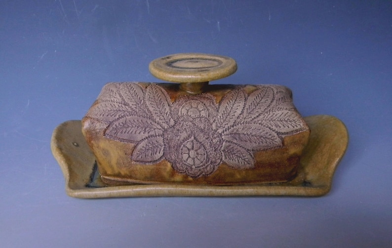 Rose Lace Impressed Butter Dish image 4