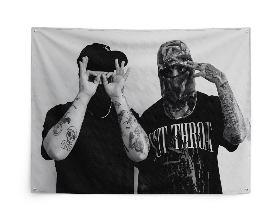 Suicide Boys Album Collage Tapestry Music Wall Flag / SB Cover Art