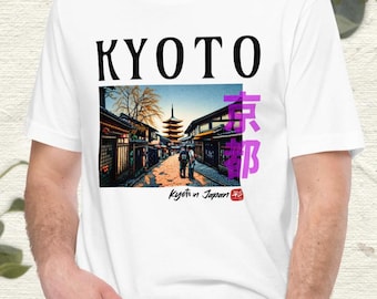 Kyoto Shirt | Kanji | Japanese Townscape & Cultural Design, Kyoto Street | Traditional Architecture, Japan Travel Tee, Gift for Japan Lover