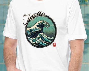 Great Wave T-Shirt | Japan Typography | Vintage Japanese Art Design, Japanese Street Wear, Gift for Japan Lover