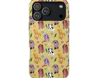 Cartoon Welpe iPhone Hülle, Verspieltes Geschenk für Hundeliebhaber
