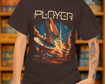 SETI Inspired PLAYER T-Shirt | Retro Board Game Tee | Space Strategy Gamer Gift | Sci-Fi Board Game Unisex Shirt