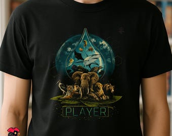 Ark Nova Inspired PLAYER T-Shirt | Retro Board Game Tee | Zoo Strategy Gamer Gift | Wildlife Board Game Unisex Shirt