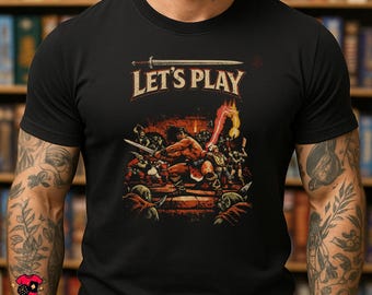 LET'S PLAY HeroQuest Inspired T-Shirt | Retro Dungeon Crawler Tee | Fantasy Board Game Shirt | Tabletop Adventure Gift