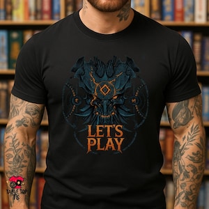 LET'S PLAY T-Shirt | Descent Legends of the Dark Inspired Retro Board Game Tee | Fantasy Dungeon Gamer Shirt
