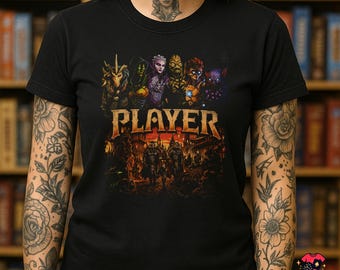 Gloomhaven Inspired PLAYER T-Shirt | Retro Board Game Tee | Fantasy Strategy Gamer Gift | Dungeon Crawler Unisex Shirt