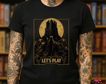 LET'S PLAY T-Shirt: Return to Dark Tower Inspired Retro Board Game Tee