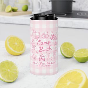 lake bachelorette can coolers personalized camp bach favors bride party decor