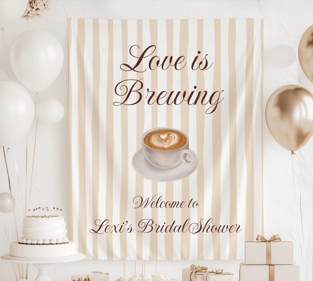 Funmemoir Coffee Bridal Shower Confetti – 200PCS "Love Is Brewing" Themed Decorations