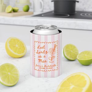Personalized bach weekend can cooler with cocktail illustration design