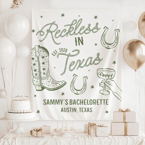 Western cowgirl bachelorette backdrop