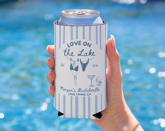 Love on the Lake Cozies, Lake Bachelorette Party Favors, Custom Lake Weekend Can Coolers, Lake Club Bachelorette Cozies, Custom Lake Cozies