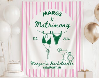 Baner na wieczór panieński z okazji Margarity i małżeństwa, Baner na wieczór panieński z okazji Margarity i małżeństwa, Tło na wieczór panieński z okazji Margarity, Dekoracje Klubu Kawalerskiego na zamówienie