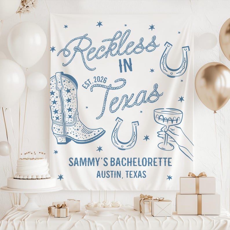 Custom Texas bach party sign