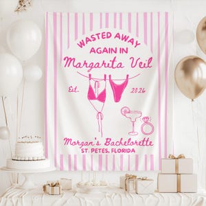 Margarita veil bachelorette party backdrop