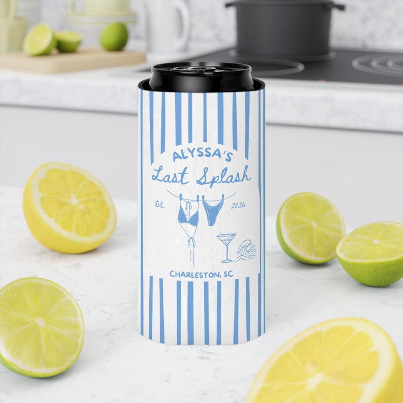 pool party bachelorette can cooler