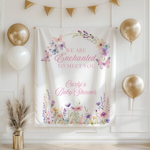 Enchanted baby shower welcome sign