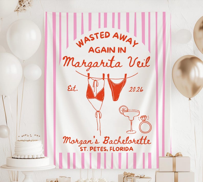Margaritaville inspired bachelorette banner