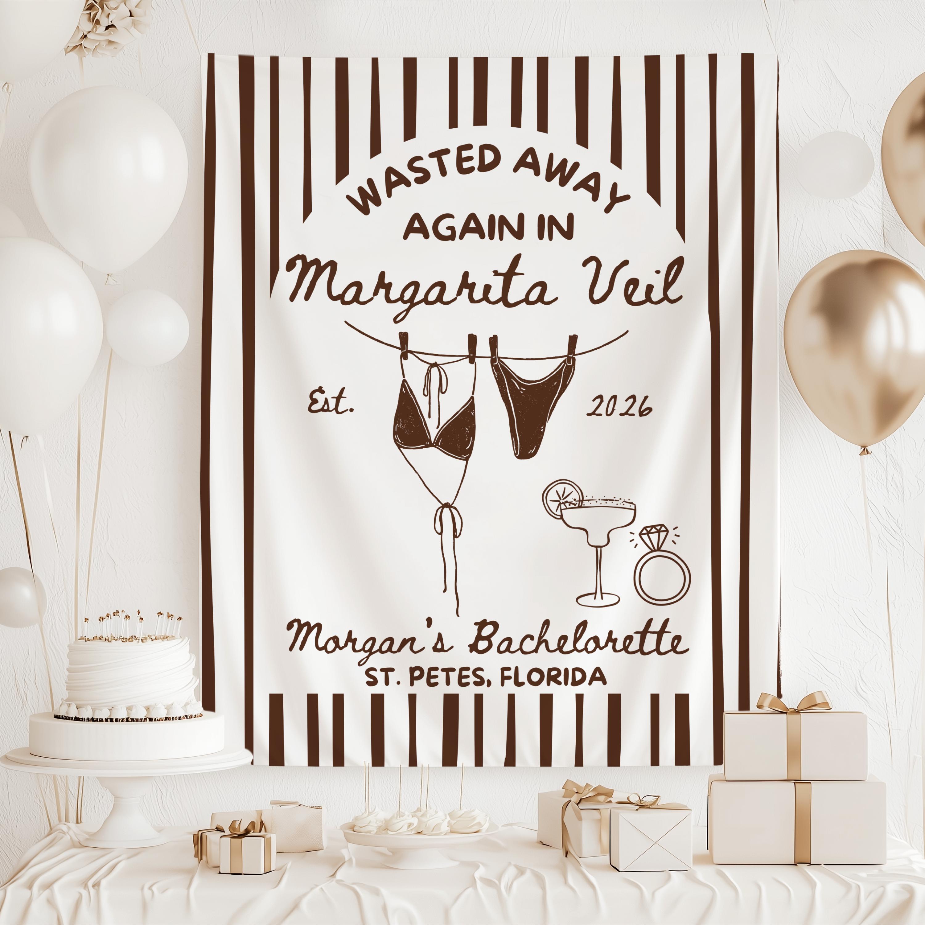 Margarita Veil Bachelorette Banner, Margaritaveil Bachelorette Backdrop ...