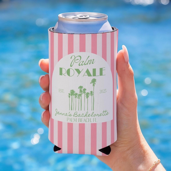 Housse de couette Bachelorette Palm Royale, cadeau Palm Royale, refroidisseur de canette de bachelorette Palm Springs, housse de couette Bach Palm Beach