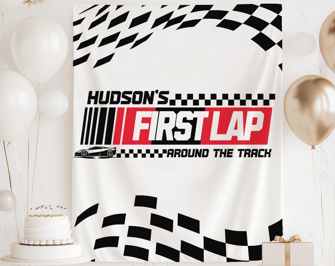Editable Racing Party Signs Bundle, First Lap Around the Track Fast One ...