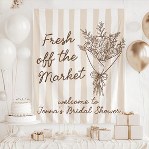 tan bridal shower banner