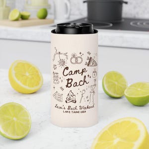 camp bach weekend can coolers bride tribe camping theme favors